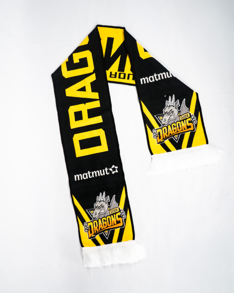 Écharpe Officielle AC Milan – Jacquard Noir/Rouge – 100% Acrylique – Fabriquée En Italie – Taille Unique